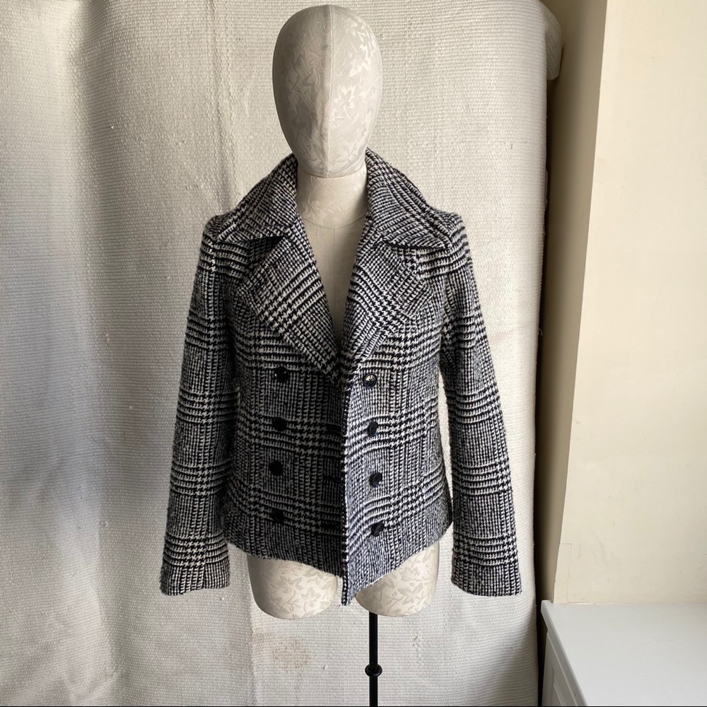 Banana Republic 4/6 Wool Houndstooth Blazer Jacket - Picture 2 of 8